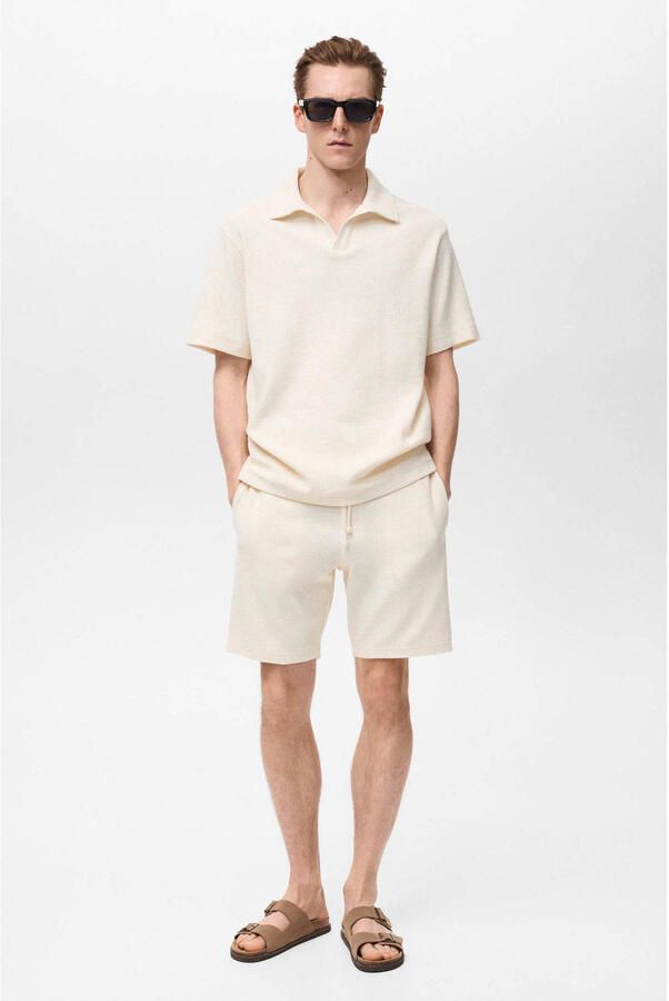 Mango Man regular casual short ecru - Foto 3