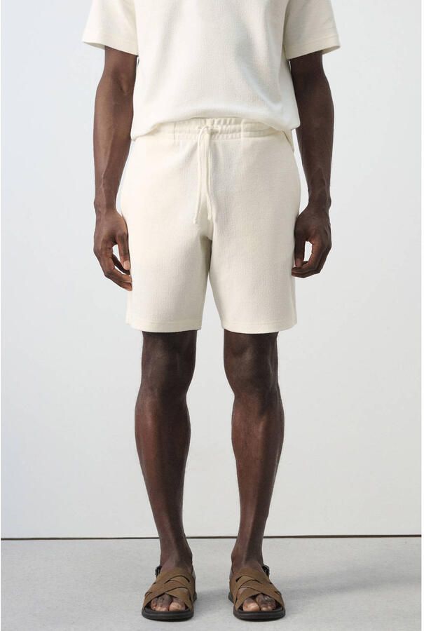 Mango Man regular casual short ecru