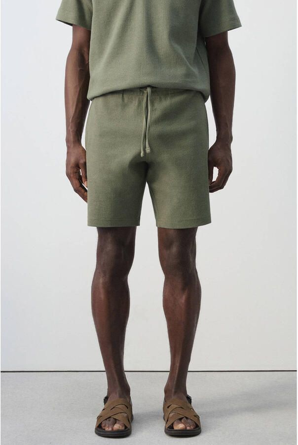 Mango Man regular casual short groen