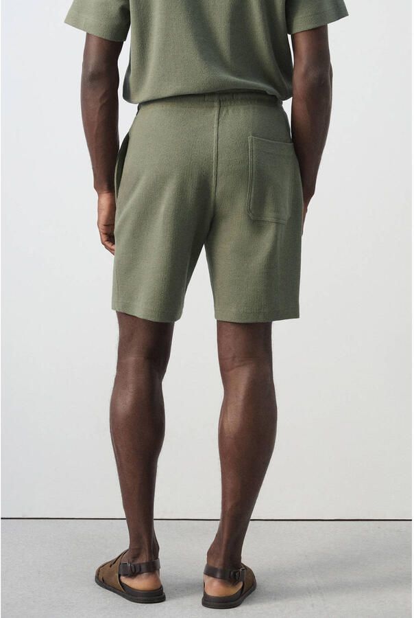 Mango Man regular casual short groen - Foto 3
