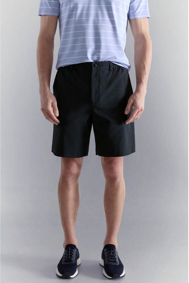Mango Man regular chino short donkerblauw