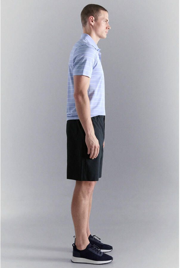 Mango Man regular chino short donkerblauw - Foto 3