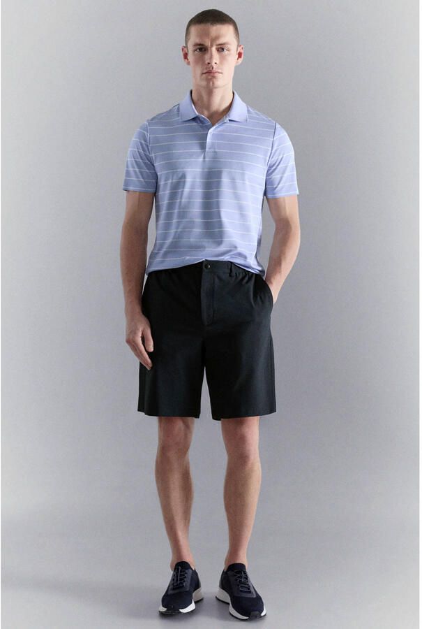 Mango Man regular chino short donkerblauw - Foto 2