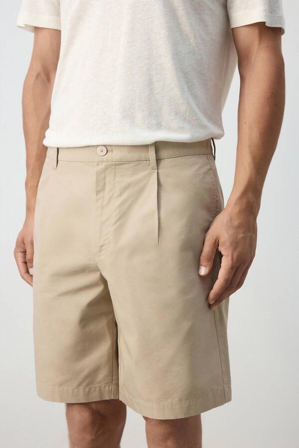 Mango Man regular fit bermuda short lichtbeige