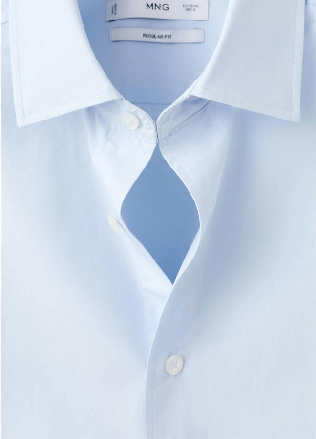 Mango Man regular fit casual overhemd lichtblauw - Foto 2