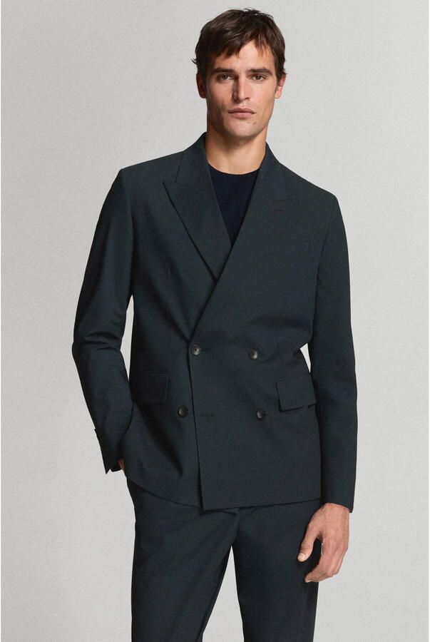 Mango Man regular fit colbert marineblauw