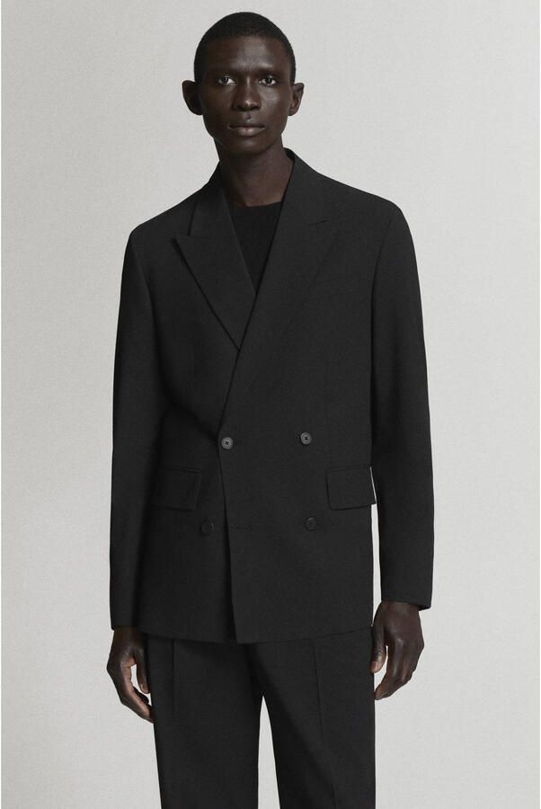 Mango Man regular fit colbert zwart