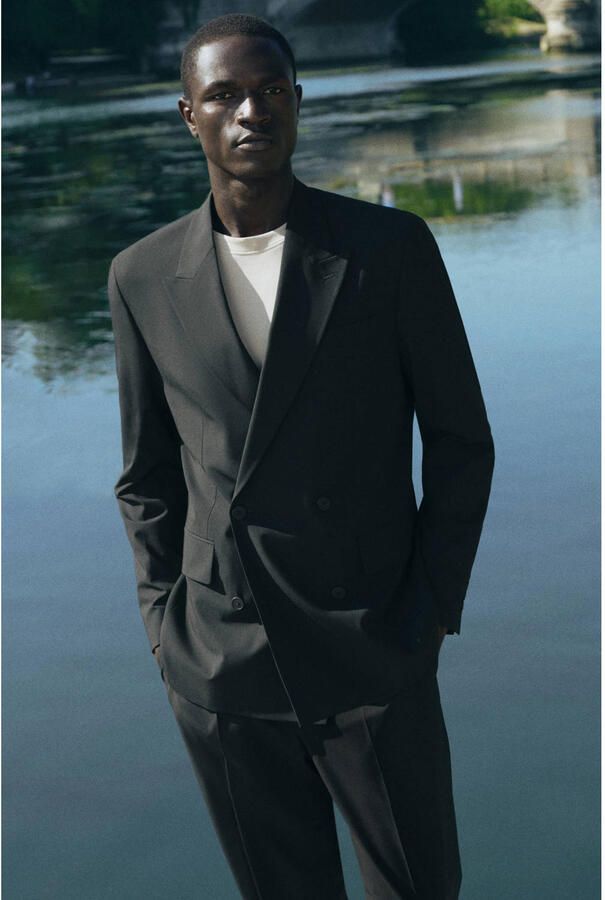 Mango Man regular fit colbert zwart - Foto 2
