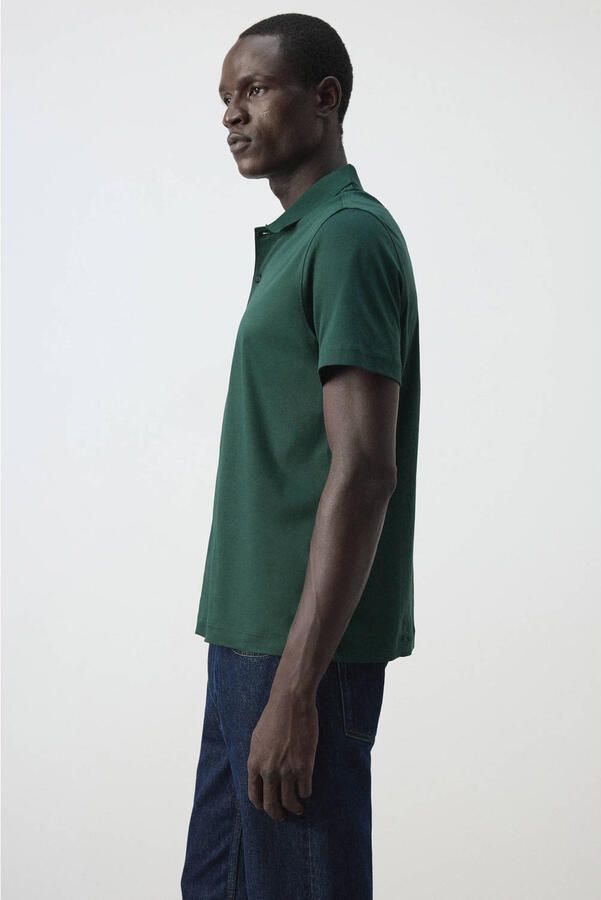 Mango Man regular fit gebreide polo heldergroen - Foto 3