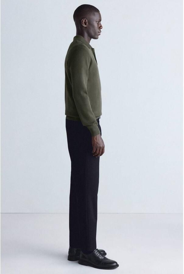 Mango Man regular fit gebreide trui donkergroen - Foto 2