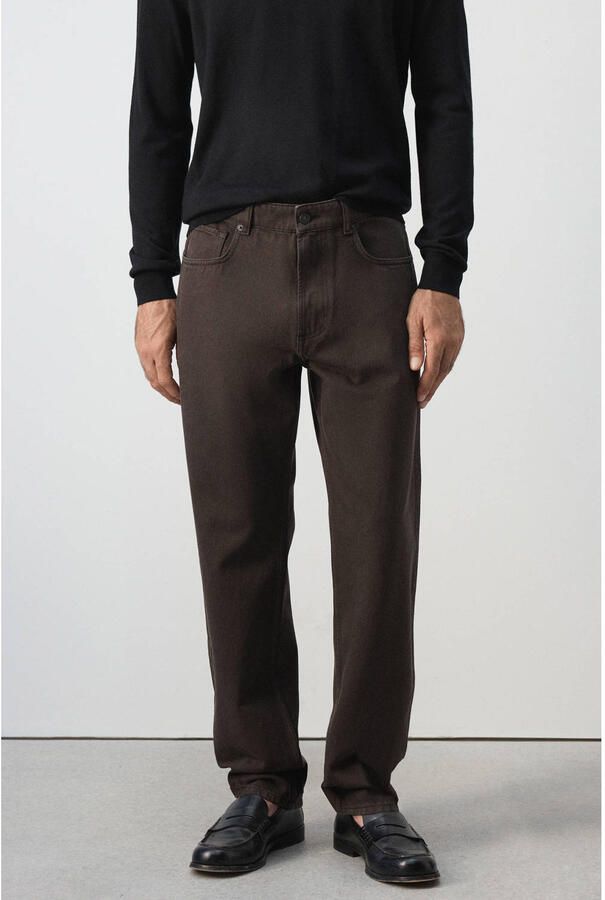 Mango Man regular fit jeans bruin