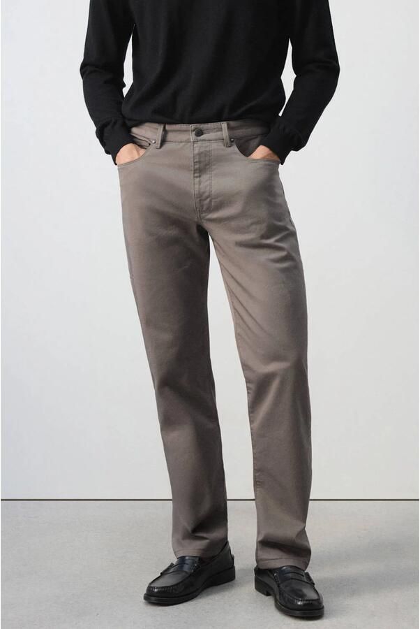Mango Man regular fit jeans middengrijs