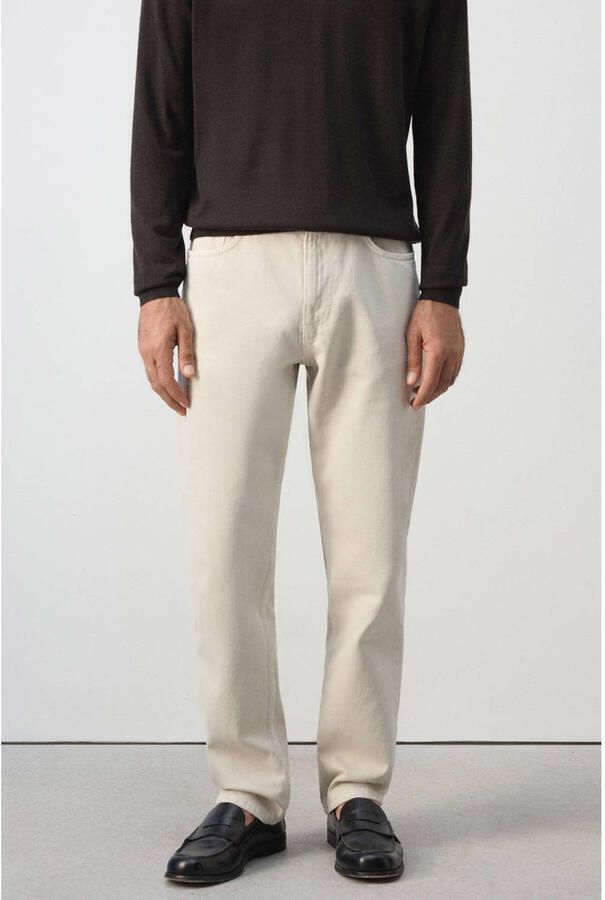 Mango Man regular fit jeans pastelgrijs