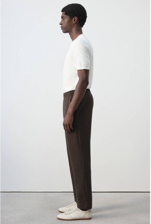 Mango Man regular fit joggingbroek bruin