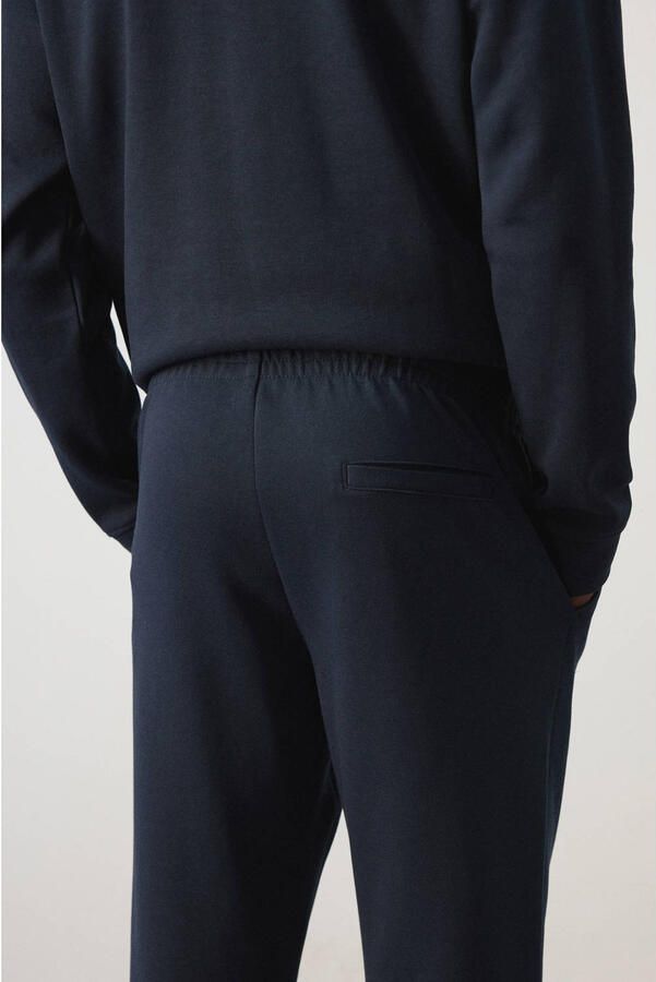 Mango Man regular fit joggingbroek donkerblauw - Foto 2