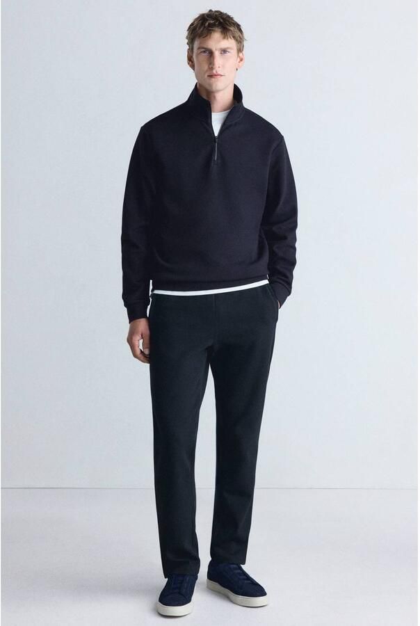 Mango Man regular fit joggingbroek marine - Foto 3
