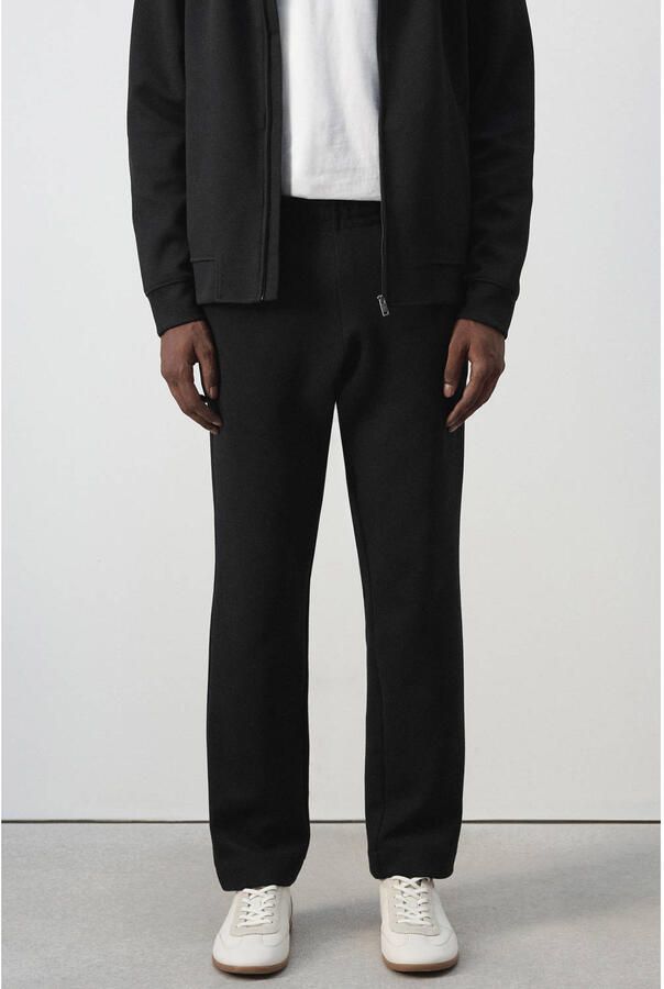 Mango Man regular fit joggingbroek zwart - Foto 3