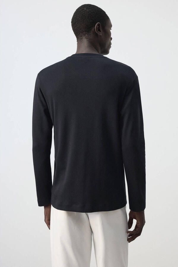 Mango Man regular fit longsleeve marine - Foto 2