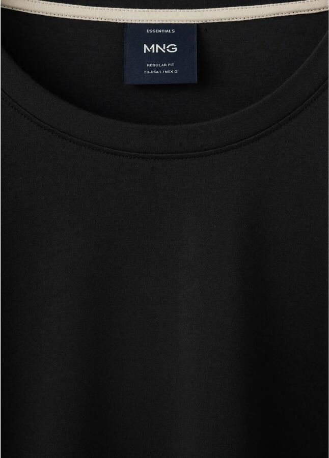 Mango Man regular fit longsleeve zwart - Foto 3