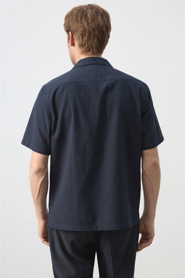 Mango Man regular fit overhemd marine - Foto 2