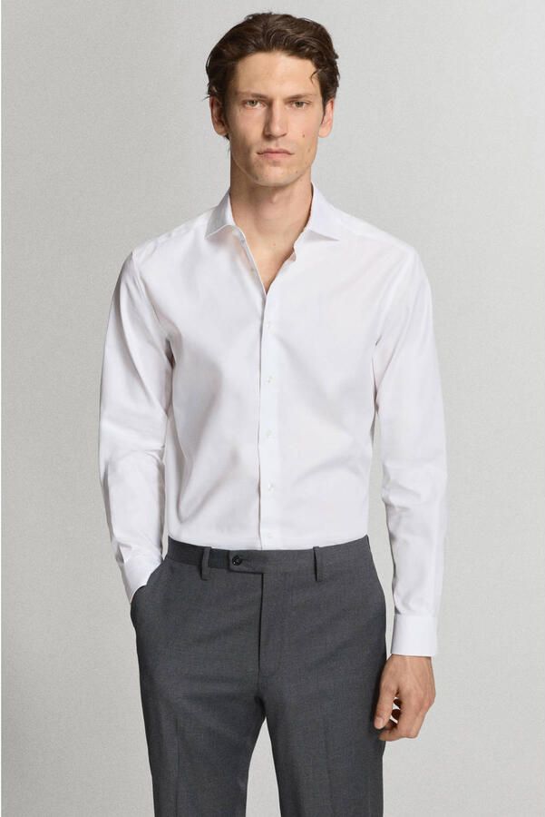 Mango Man regular fit overhemd wit