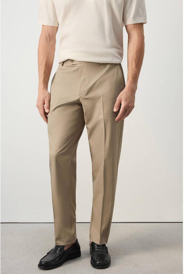 Mango Man regular fit pantalon bruin
