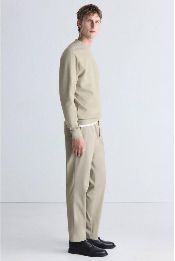 Mango Man regular fit pantalon lichtbeige - Foto 2