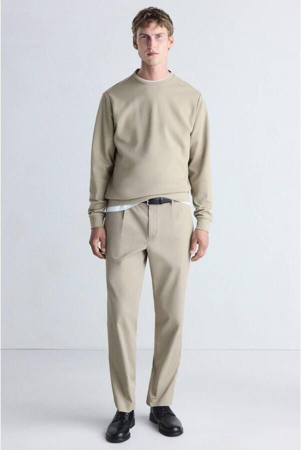 Mango Man regular fit pantalon lichtbeige - Foto 3