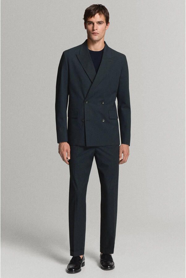 Mango Man regular fit pantalon marine - Foto 2