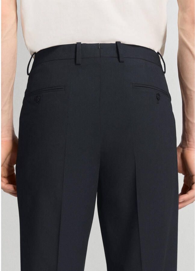 Mango Man regular fit pantalon marineblauw - Foto 2