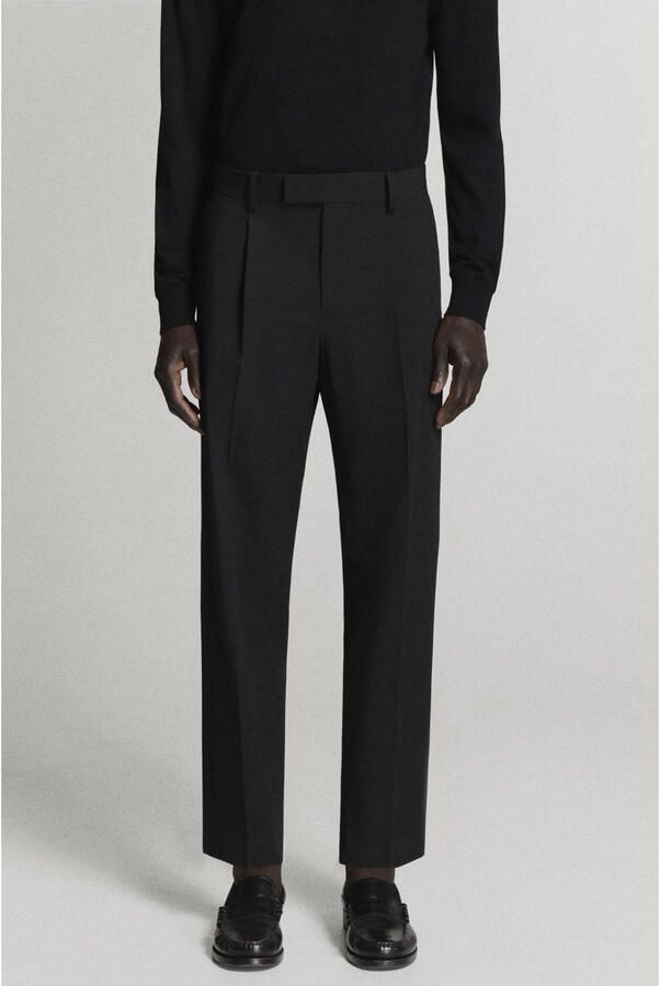 Mango Man regular fit pantalon zwart