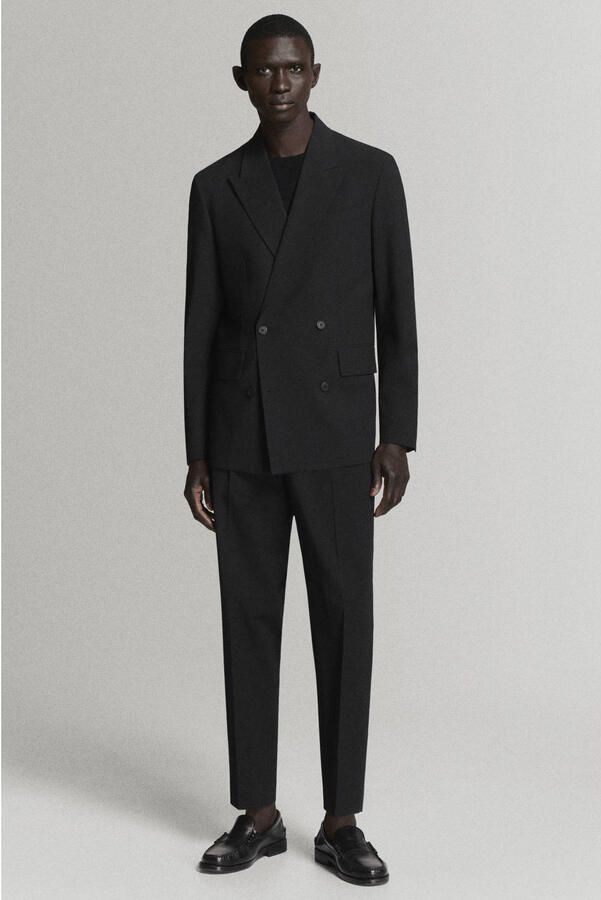 Mango Man regular fit pantalon zwart - Foto 2