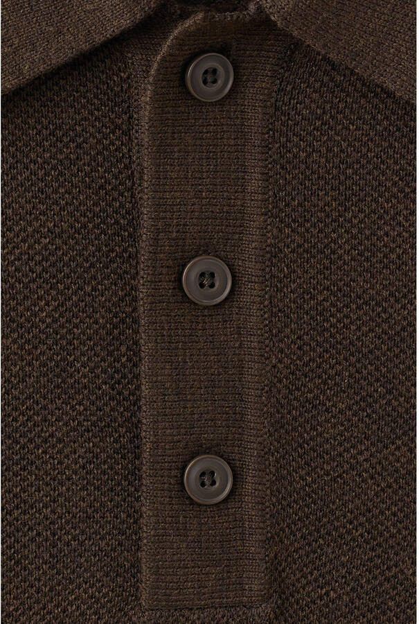 Mango Man regular fit polo bruin - Foto 3