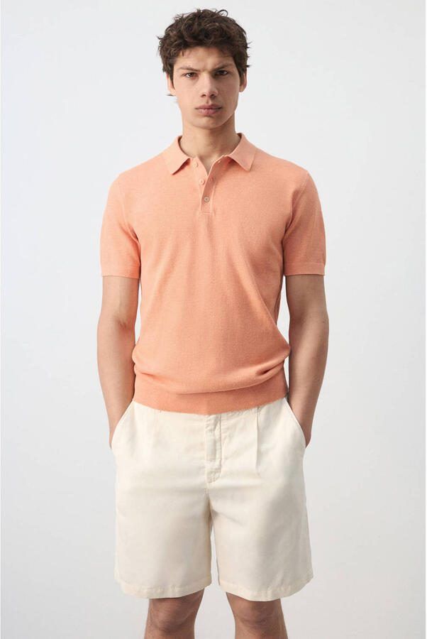 Mango Man regular fit polo donkeroranje