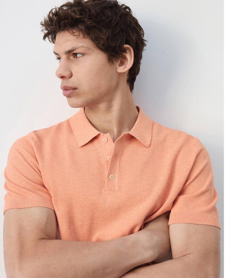 Mango Man regular fit polo donkeroranje - Foto 2
