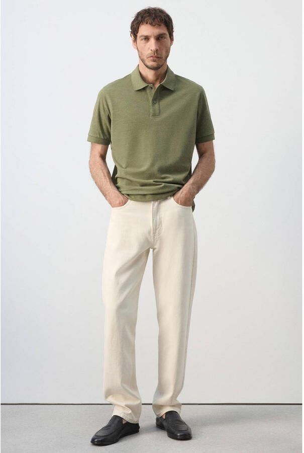 Mango Man regular fit polo groen - Foto 2