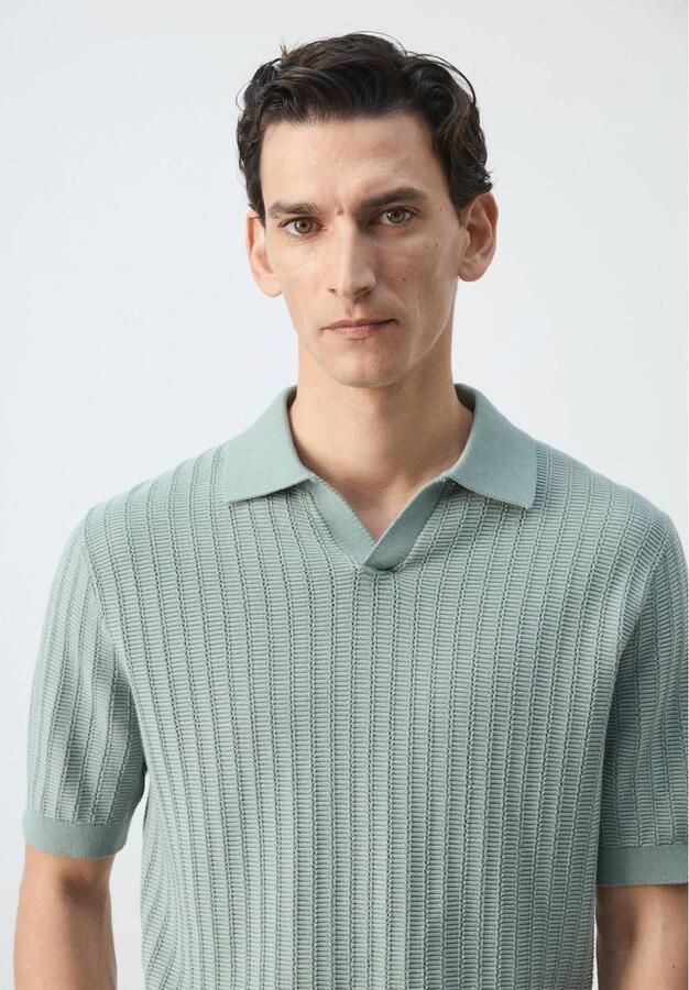 Mango Man regular fit polo heldergroen - Foto 2