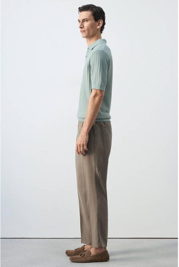 Mango Man regular fit polo heldergroen - Foto 3
