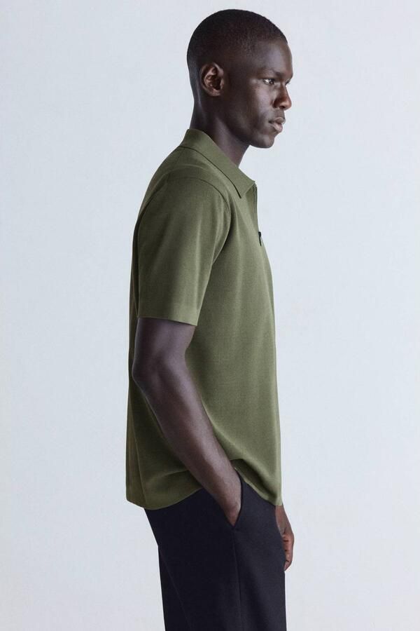 Mango Man regular fit polo kaki - Foto 3
