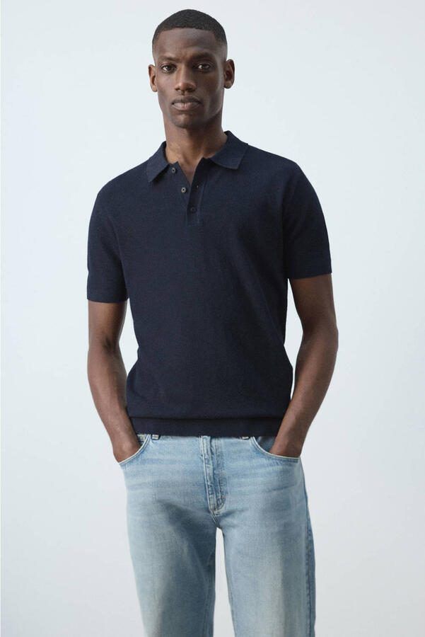 Mango Man regular fit polo marine