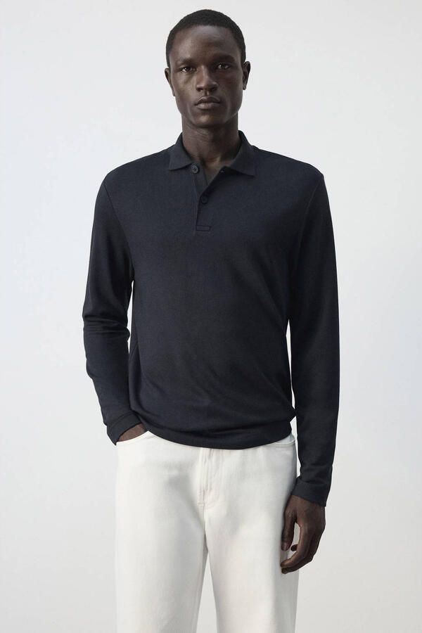 Mango Man regular fit polo marine