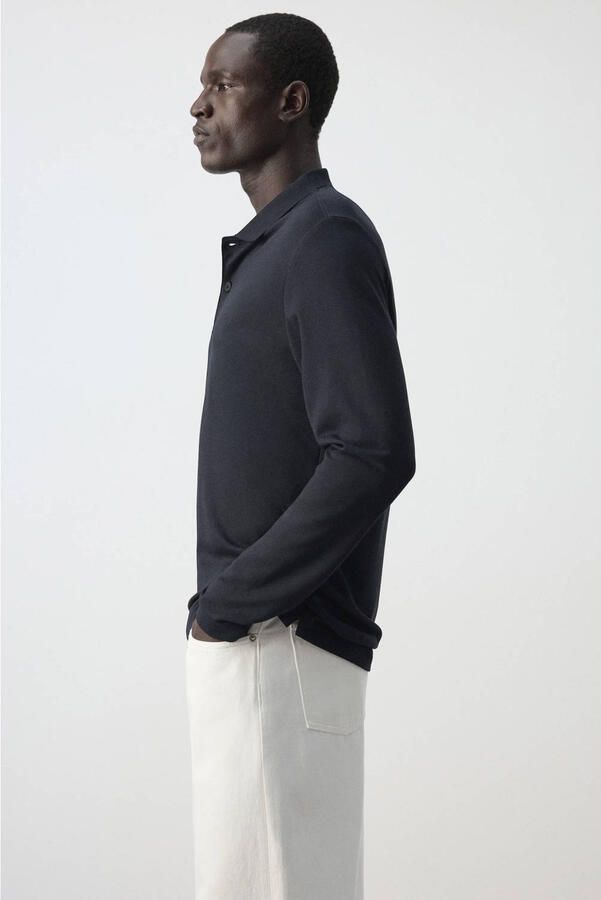 Mango Man regular fit polo marine - Foto 3