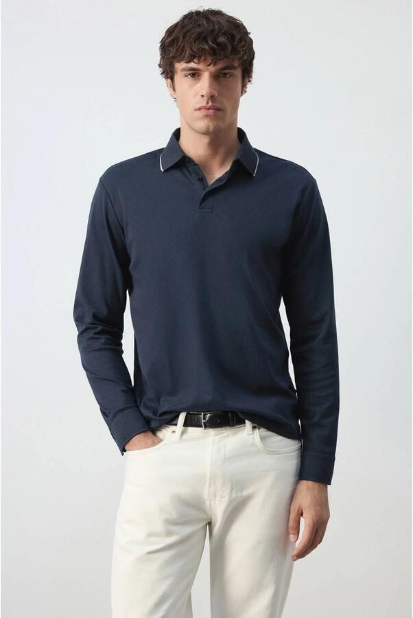 Mango Man regular fit polo marine