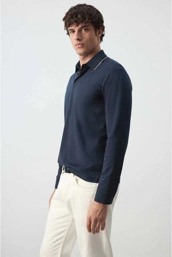 Mango Man regular fit polo marine - Foto 2