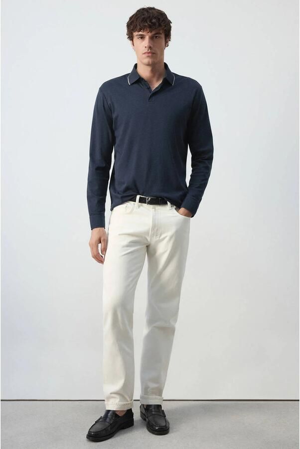 Mango Man regular fit polo marine - Foto 3