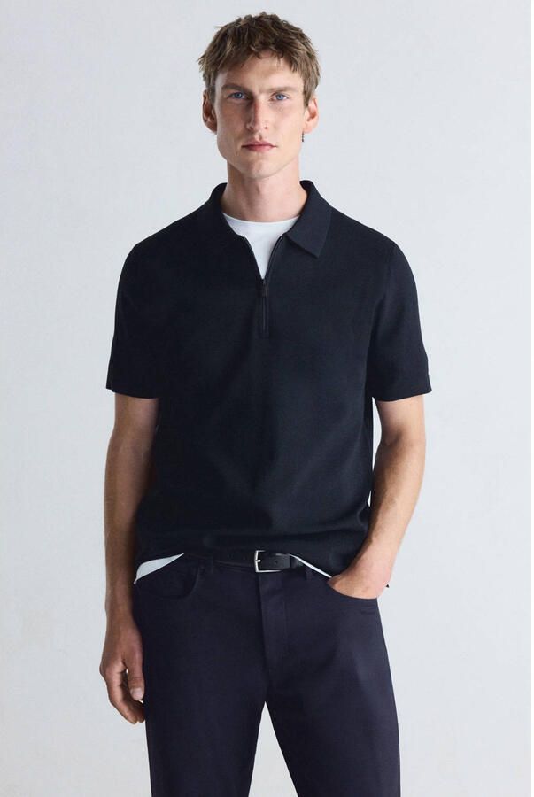 Mango Man regular fit polo marine