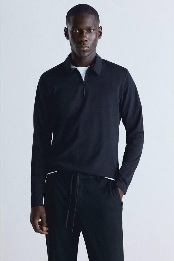 Mango Man regular fit polo marine