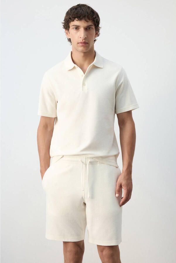 Mango Man regular fit polo wit