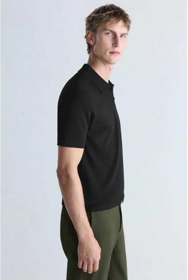 Mango Man regular fit polo zwart - Foto 2