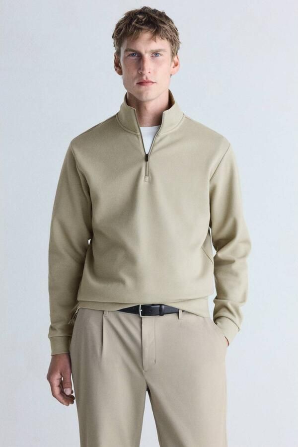 Mango Man regular fit sweater beige